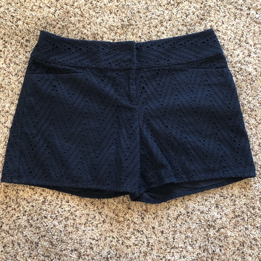 The Limited navy eyelet dress shorts